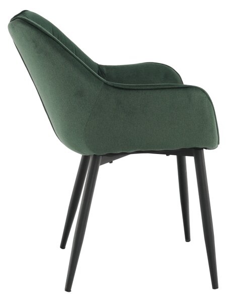KONDELA Designové křeslo, zelená Velvet látka, FEDRIS