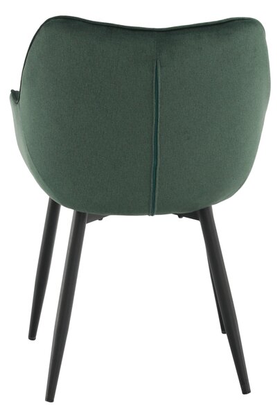 KONDELA Designové křeslo, zelená Velvet látka, FEDRIS