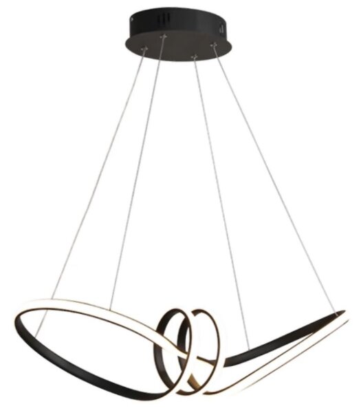 Toolight Moderní stropní svítidlo LED + dálkové ovládání APP823-CP Black