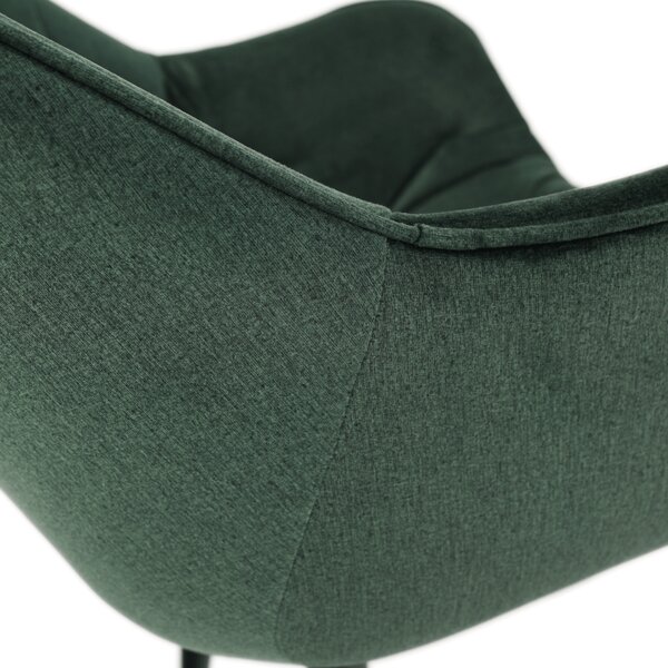 KONDELA Designové křeslo, zelená Velvet látka, FEDRIS