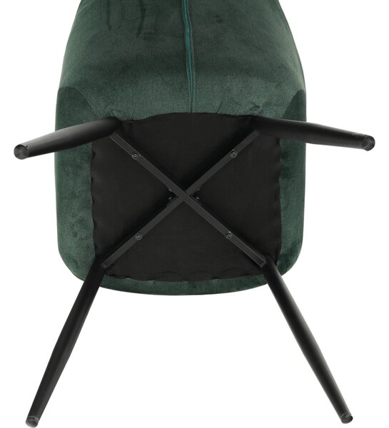 KONDELA Designové křeslo, zelená Velvet látka, FEDRIS