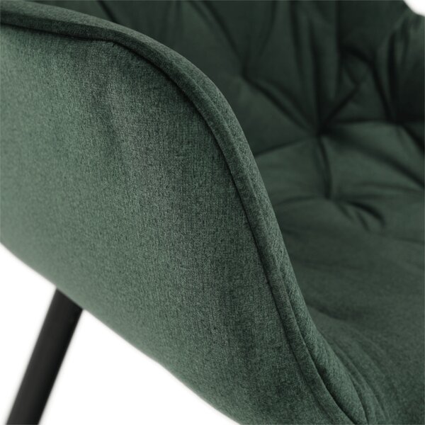 KONDELA Designové křeslo, zelená Velvet látka, FEDRIS