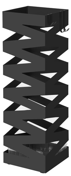Kovový stojan na deštníky Loft Black, 49x15,5 cm
