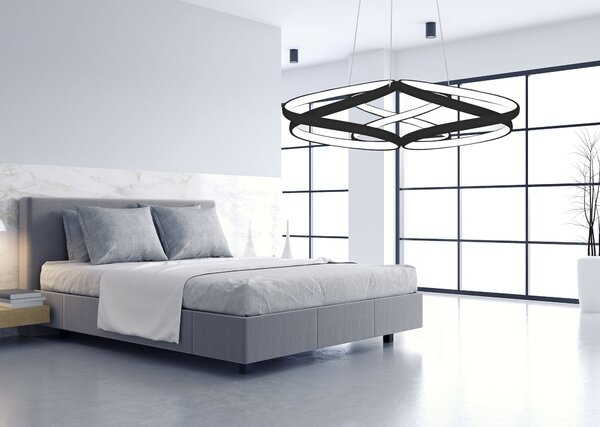 Toolight - LED závěsné svítidlo APP793-CP + dálkové ovládání, černá, OSW-04020