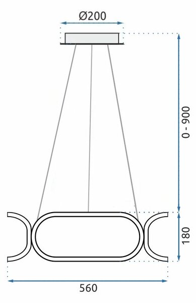 Toolight - LED stropní svítidlo APP792-CP, chromová, OSW-05500