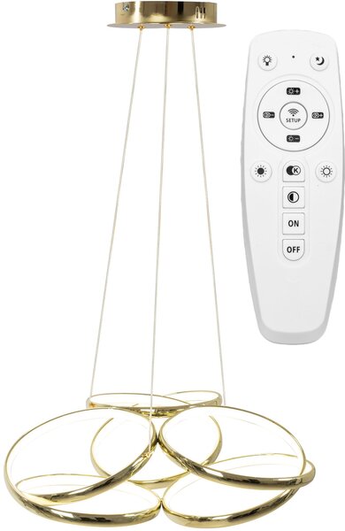 Toolight - LED závěsné svítidlo APP794-CP + dálkové ovládání, zlatá, OSW-04021