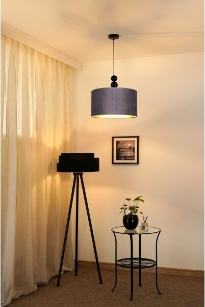 Duolla - Lustr na lanku LYON 1xE27/15W/230V pr. 40 cm šedá