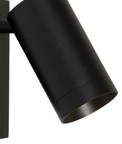 Chytrá nástěnná lampa černá nastavitelná s vypínačem vč. Wifi GU10 50mm - Jeana Luxe