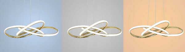 Toolight - LED závěsné svítidlo APP817-CP + dálkové ovládání, černá, OSW-04027
