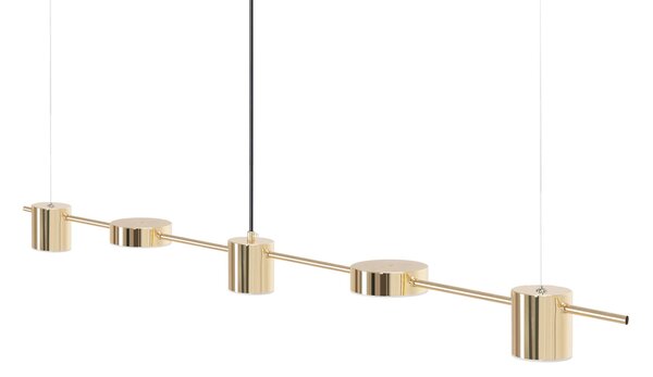 Toolight - LED závěsné svítidlo APP929-5CP, zlatá, OSW-07008