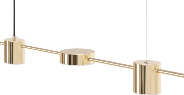 Toolight - LED závěsné svítidlo APP929-5CP, zlatá, OSW-07008