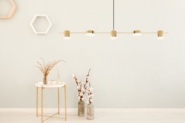 Toolight - LED závěsné svítidlo APP929-5CP, zlatá, OSW-07008