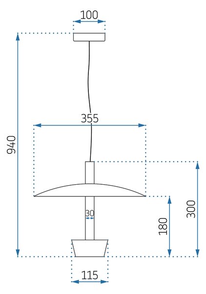 Toolight - Stropní svítidlo APP914-1CP, černá-zlatá, OSW-01041
