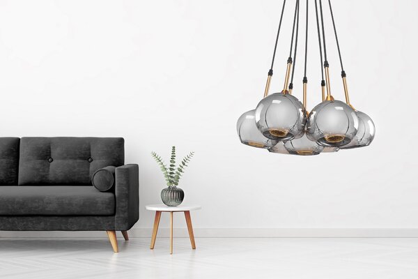 Toolight - Stropní lampa ze skla 7xG9 APP898-7CP, OSW-06670