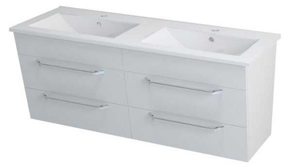 KALI umyvadlová skříňka s umyvadlem 150x50x46 cm, bílá 2X560761601-150