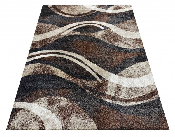 Makro Abra Kusový koberec moderní OTTO 01 hnědý Rozměr: 240x330 cm