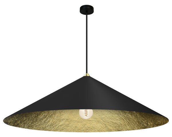 Závěsné svítidlo Fuji, 1x černé/zlaté kompozitní stínítko, (fi 90cm), b