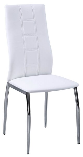 Jídelní židle Lisa, bílá ekokůže