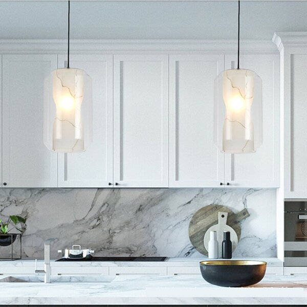 Toolight - závěsné svítidlo MARBLE E27 60W APP909-1CP, mramorový efekt, OSW-06675