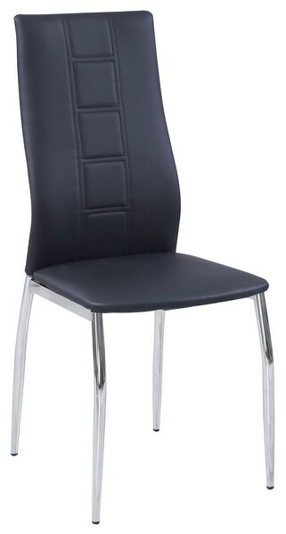 Jídelní židle Lisa, černá ekokůže