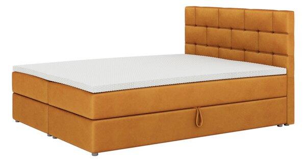 Čalouněná postel boxspring WALL + topper, 140x200, itaka 33