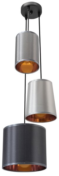 Toolight - Industriální závěsné svítidlo 3xE27 60W APP971-3cp, Bílá-šedá-černá, OSW-03212