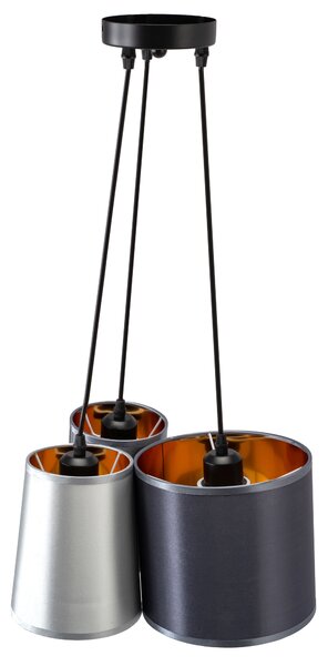 Toolight - Industriální závěsné svítidlo 3xE27 60W APP971-3cp, Bílá-šedá-černá, OSW-03212