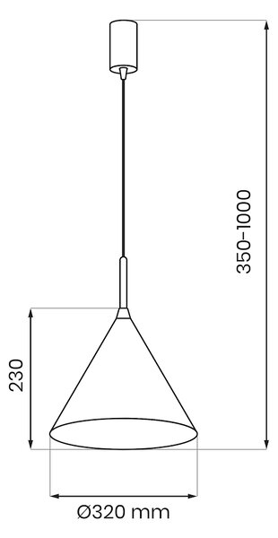 Závěsné svítidlo Capital, 1x černé kovové stínítko, (fi 32cm), b