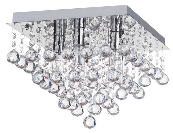 Toolight - Křišťálová stropní lampa 4xE14 40W APP515-4C, chromová, OSW-00072