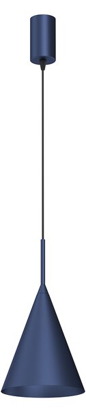 Závěsné svítidlo Capital, 1x tmavomodré kovové stínítko, (fi 17cm), db