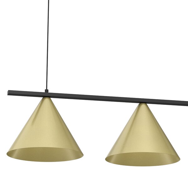 Závěsné svítidlo Capital, 3x zlaté kovové stínítko, (fi 30cm), b
