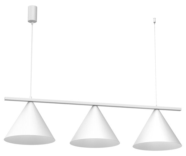 Závěsné svítidlo Capital, 3x bílé kovové stínítko, (fi 30cm), w