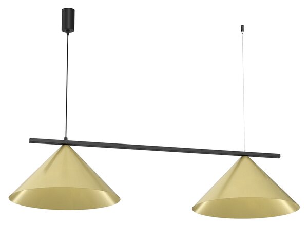 Závěsné svítidlo Capital, 2x zlaté kovové stínítko, (fi 46cm), b