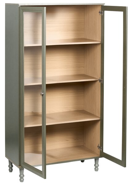 Skleněná vitrína TINGLEDALE 80 cm Zelená
