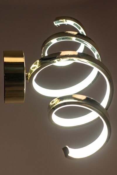 Toolight Toolight, LED nástěnné svítidlo, 4000K, 18W, APP827-W, zlatá lesklá, OSW-09179