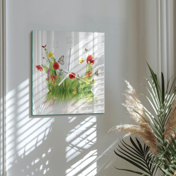 Skleněné hodiny Louka zskb-30x30-00083563