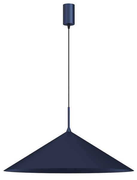 Závěsné svítidlo Capital, 1x tmavomodré kovové stínítko, (fi 60cm), db