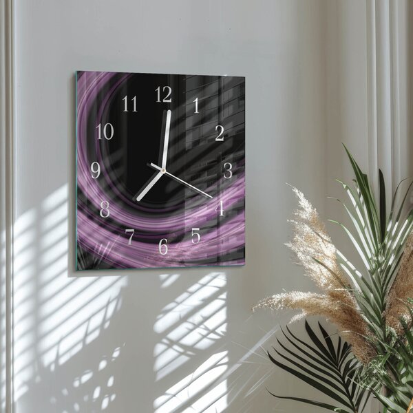 Skleněné hodiny Abstraktní čáry zskb-30x30-00081555