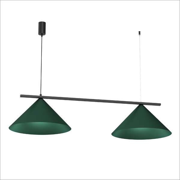 Závěsné svítidlo Capital, 2x zelené kovové stínítko, (fi 46cm), gr