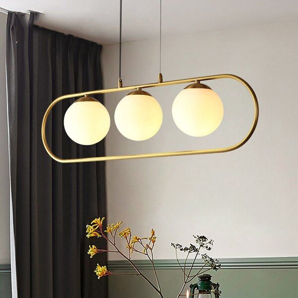 Toolight Závěsná lampa GLAMOUR APP915-3CP Zlatá