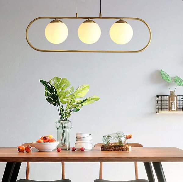 Toolight Závěsná lampa GLAMOUR APP915-3CP Zlatá
