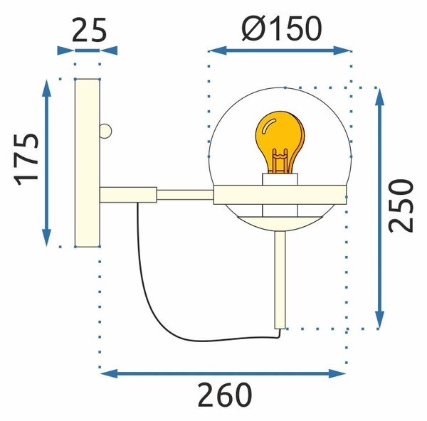 Toolight Moderní nástěnné osvětlení APP910-1W E27