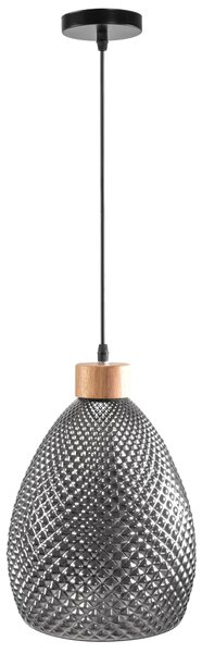 Toolight - Retro skleněná stropní lampa E27 60W APP897-1CP, černá, OSW-05697