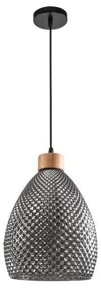Toolight - Retro skleněná stropní lampa E27 60W APP897-1CP, černá, OSW-05697