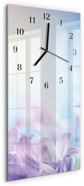 Skleněné hodiny vertikální Fialová zsppc-30x60-00171253