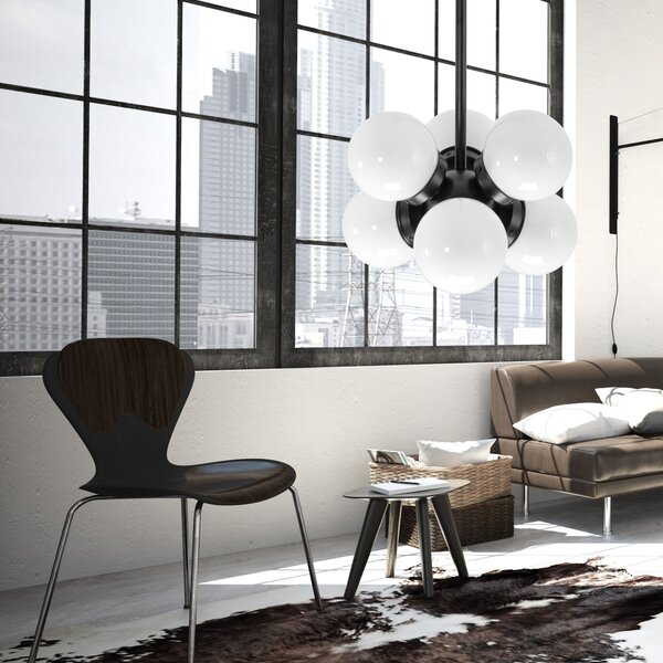 Toolight - Stropní lampa APP904-6CP, černá, OSW-03203