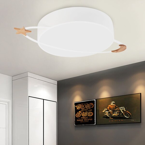 Toolight - Stropní lampa Moon White E27 60W APP865-C, bílá, OSW-06886