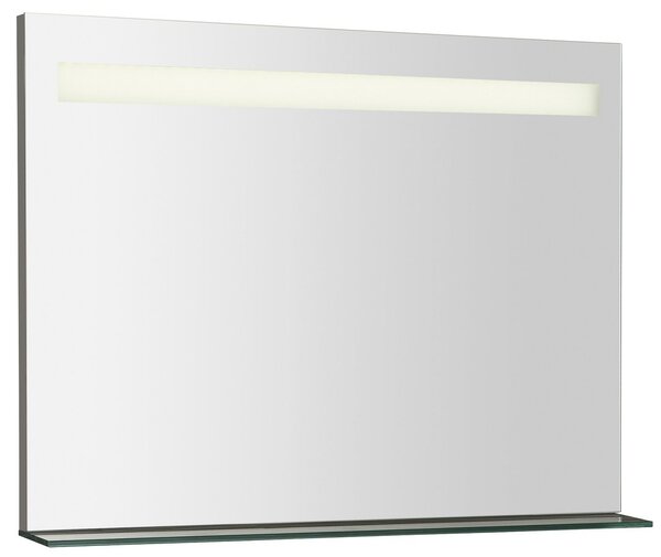 Sapho BRETO zrcadlo s LED osvětlením a policí 800x608mm, BT080