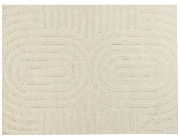 Vlněný koberec 300 x 400 cm béžový MASTUNG