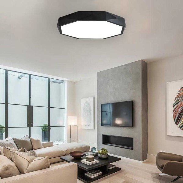 Toolight - Stropní svítidlo Diamond 50cm E27 5x60W APP863-C, černá, OSW-08959